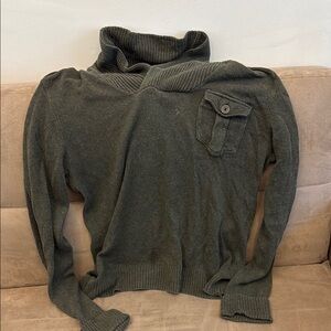 Men's Green Turtleneck Sweater